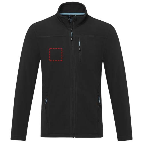 Amber men's GRS recycled full zip fleece jacket