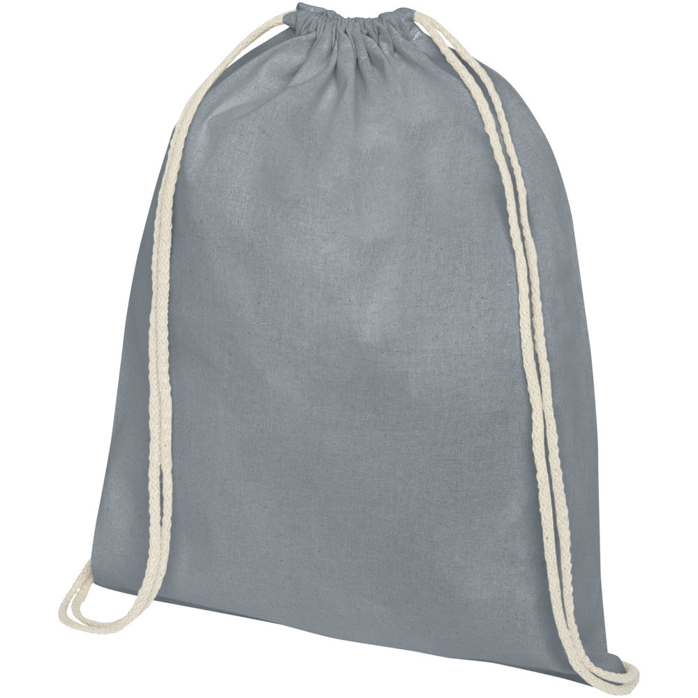Oregon 100 g/m² cotton drawstring bag 5L - Grey