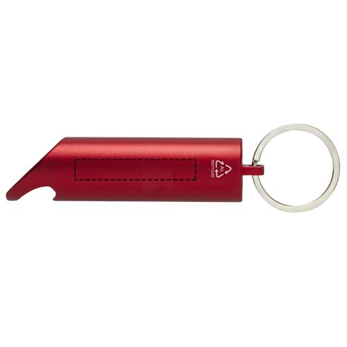 Flare RCS recycled aluminium IPX LED light and bottle opener with keychain