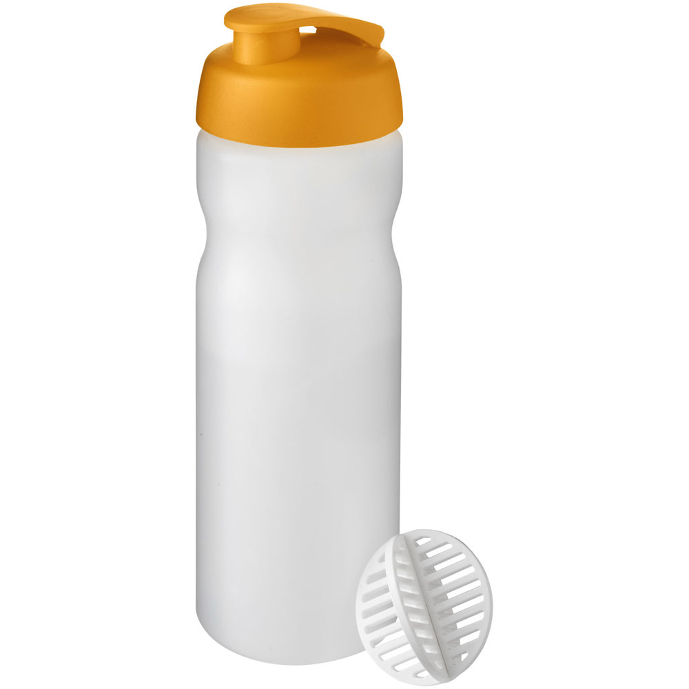 Baseline Plus 650 ml shaker bottle - Orange, Frosted Clear