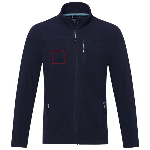 Amber men's GRS recycled full zip fleece jacket