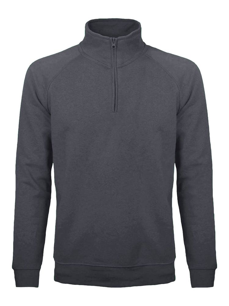 BS Sirio half zip sweater, 280 gr/m² - Dark grey (PMS 7540C)