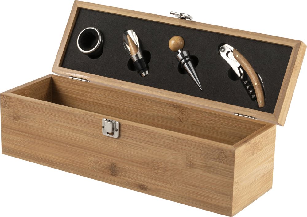 Bamboo wine gift set Gareth