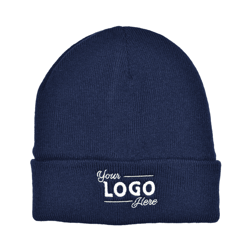 Knitted hat with fleece