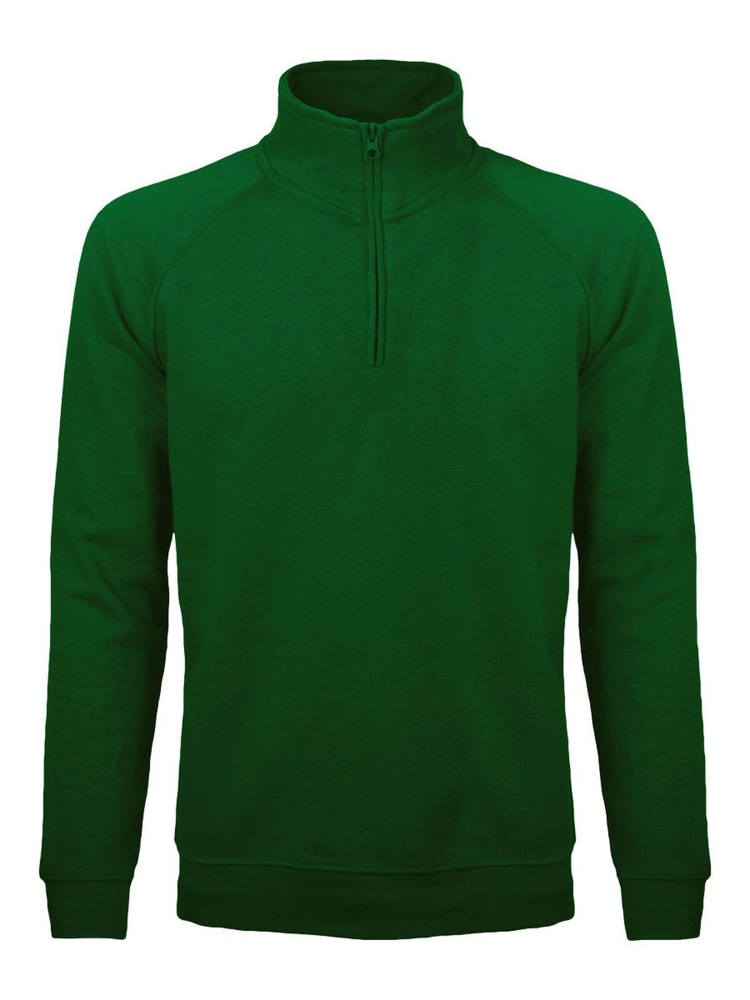 BS Sirio half zip sweater, 280 gr/m² - Bottle green (PMS 2411C)