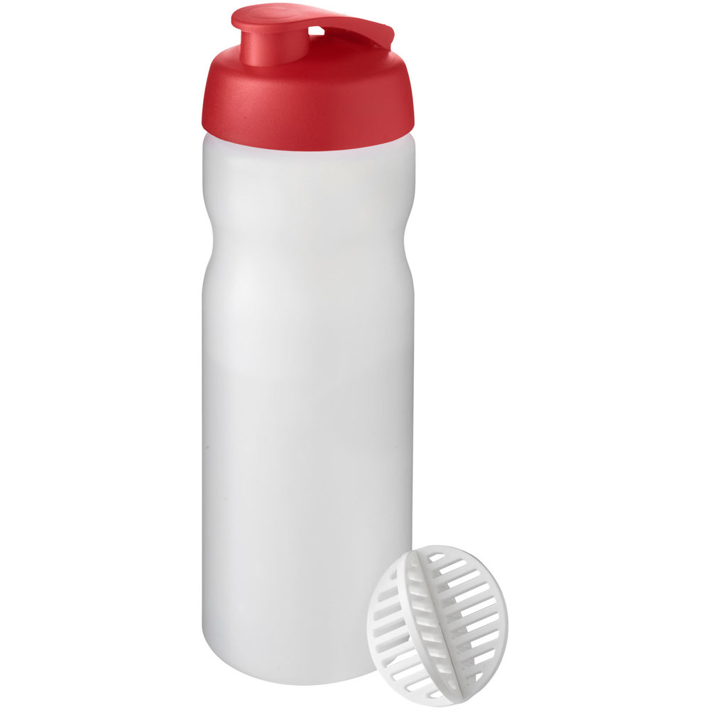 Baseline Plus 650 ml shaker bottle - Red, Frosted Clear