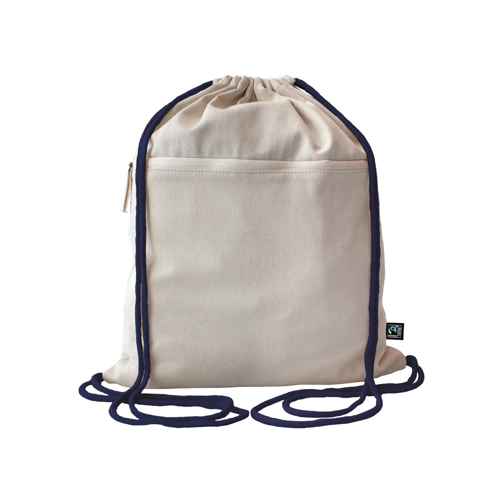 Fairtrade cotton gymbag Toni, cord colour - Navy