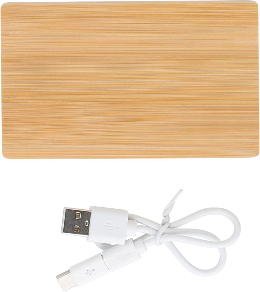 Bamboo power bank Ruby - Brown