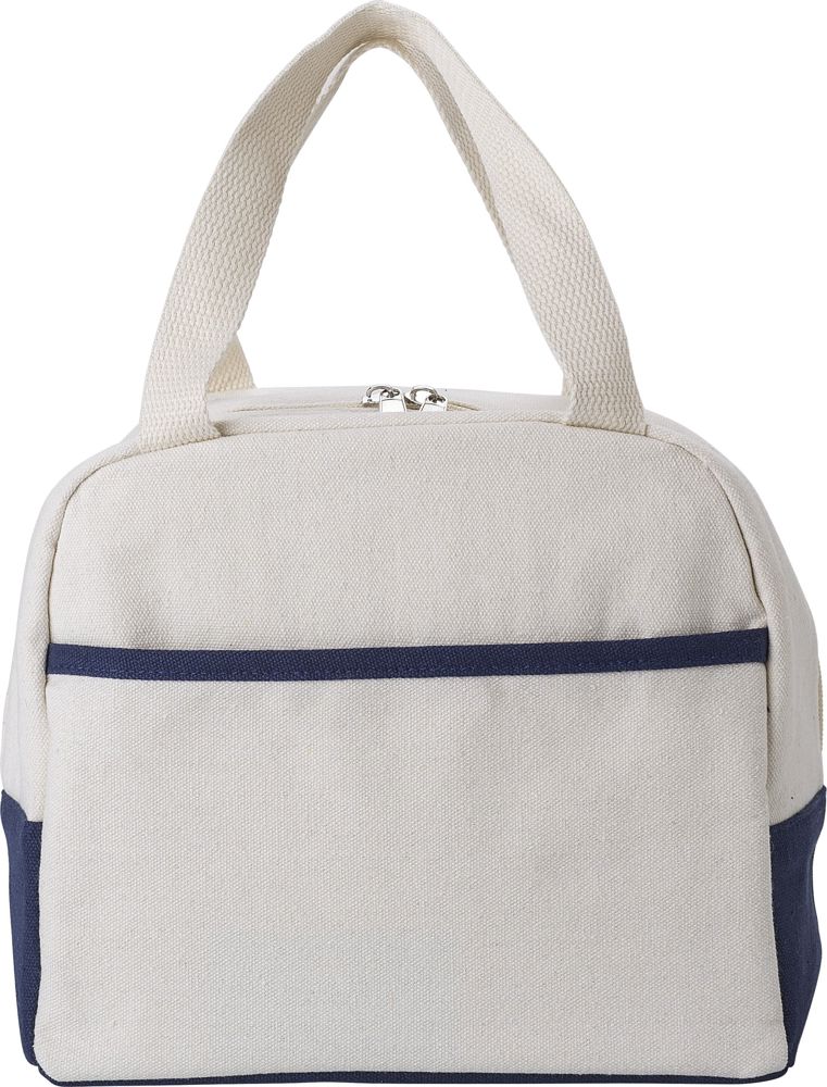 Cotton (280 gr/m²) cooler bag Alex - navy/natural