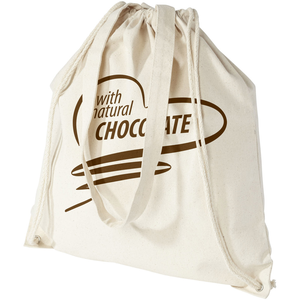 Eliza 240 g/m² cotton drawstring bag 6L