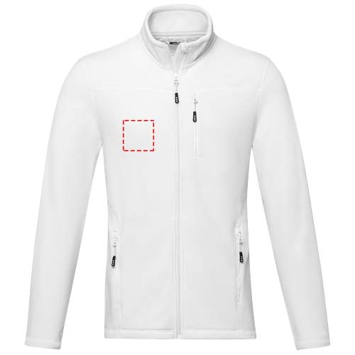 Amber men's GRS recycled full zip fleece jacket