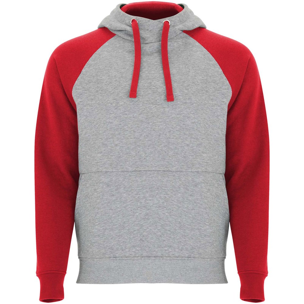 Badet 280 g/m² unisex two-tone hoodie - Heather grey, Red